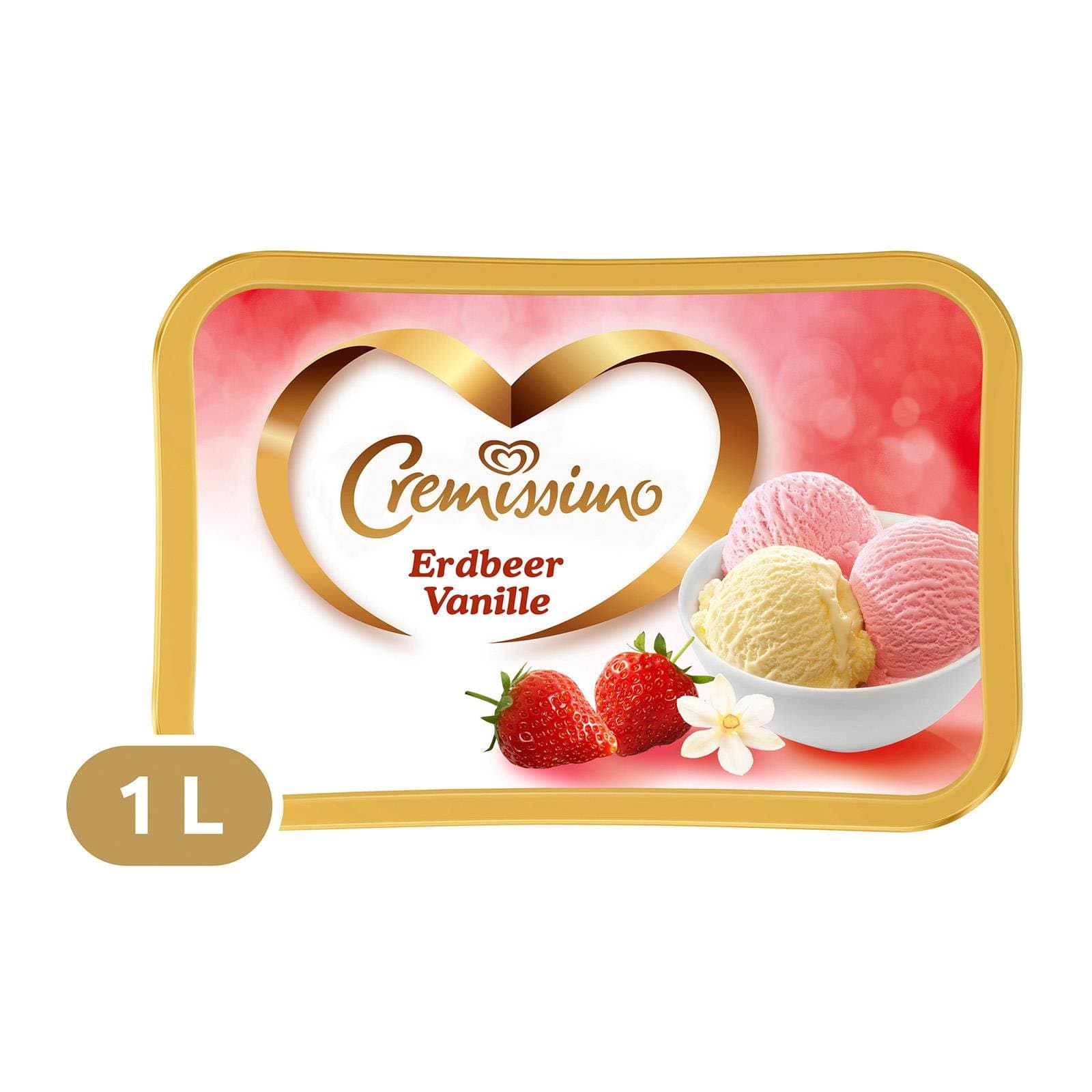 Eskimo Eiscreme Erdbeer Vanille