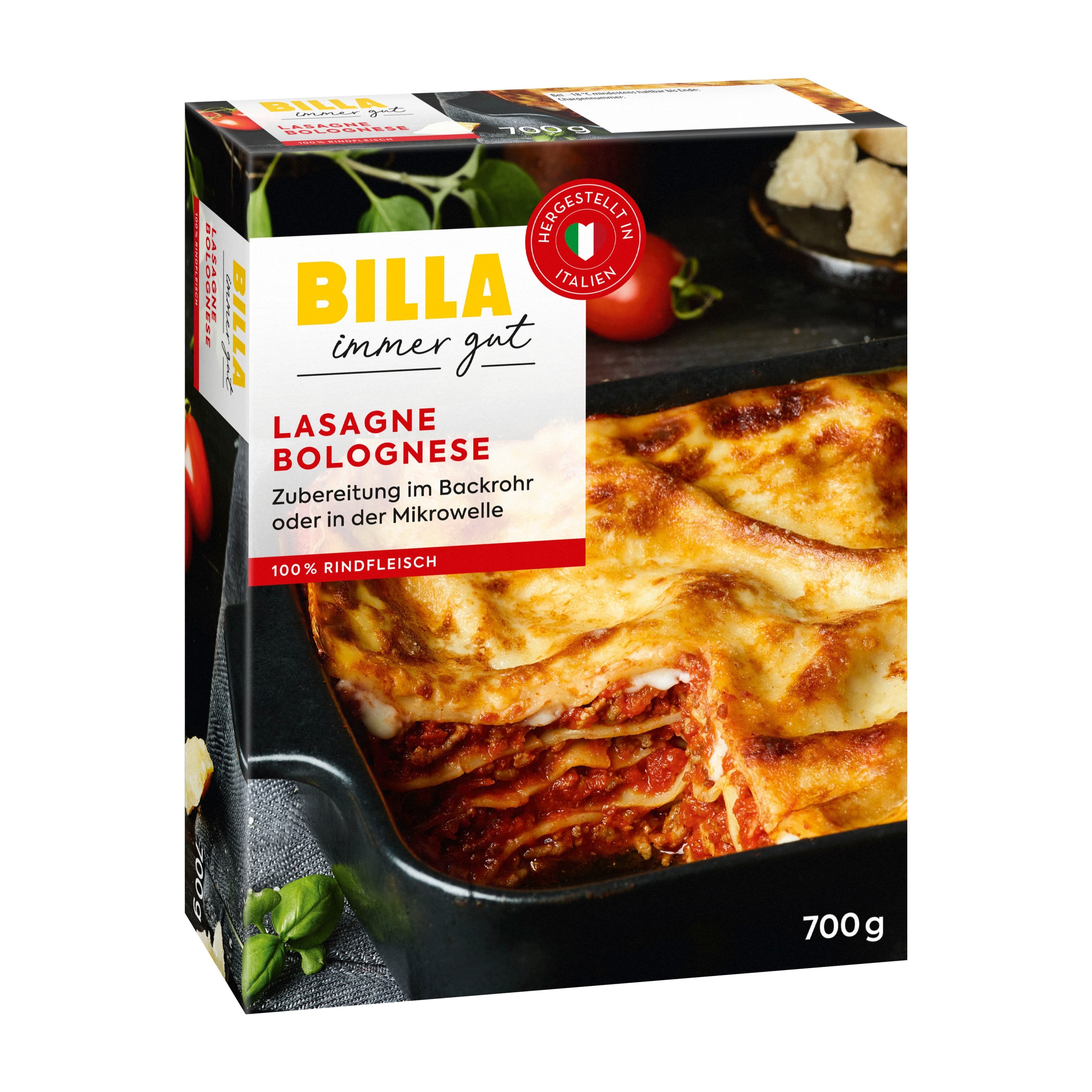 BILLA Lasagne Bolognese