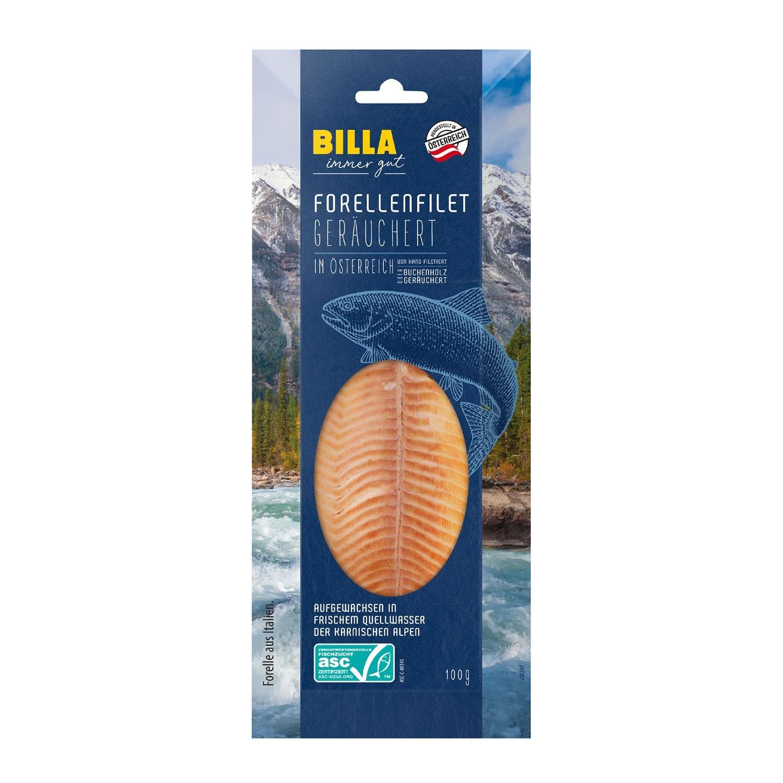 BILLA Forellenfilet Geraeuchert