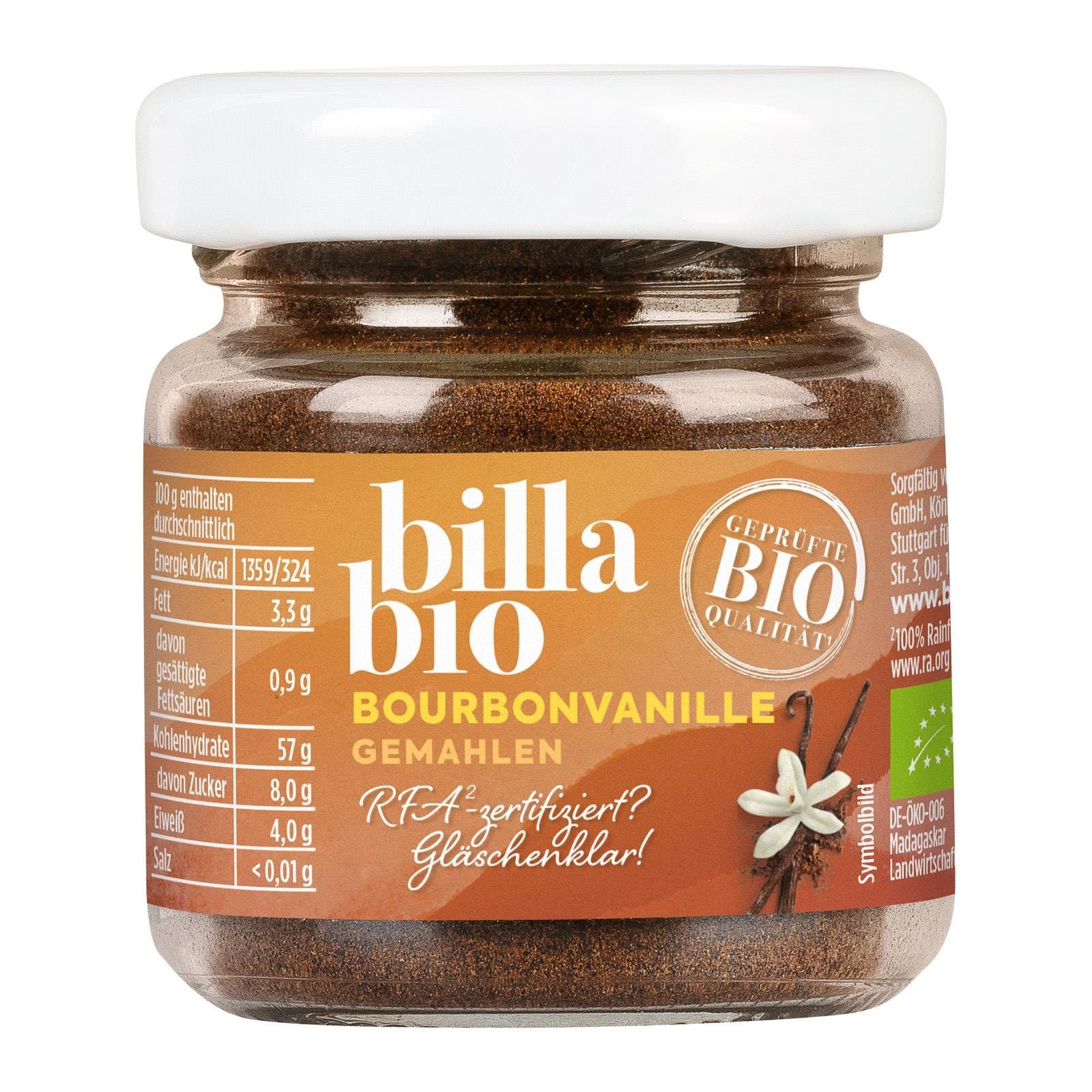 BILLA Vanille Bourbon Gemahlen Bio