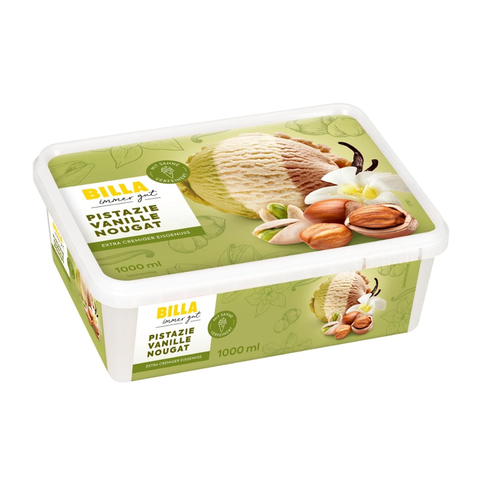 BILLA Eiscreme Pistazie Vanille Nougat