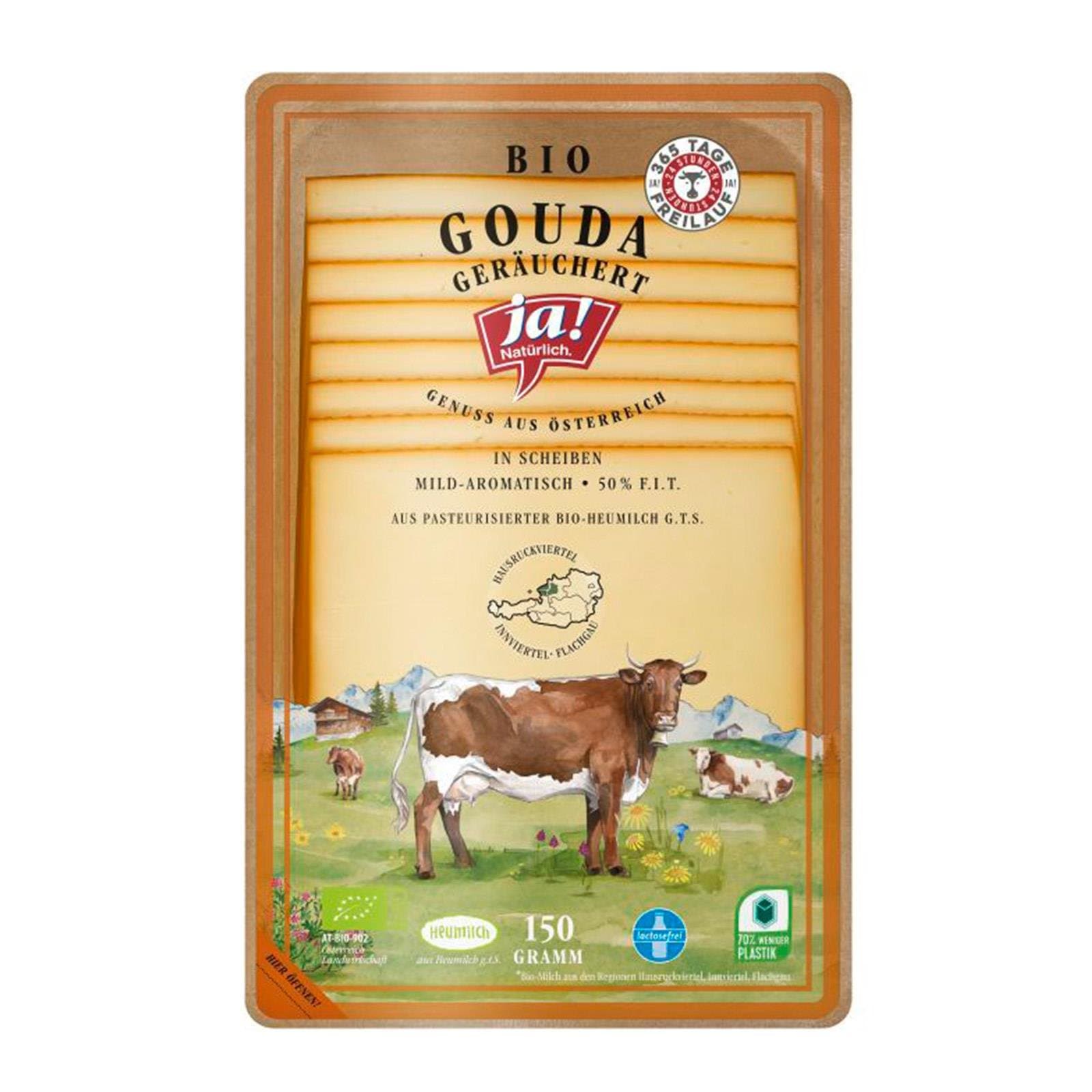 Ja! Natürlich Gouda Geraeuchert Bio