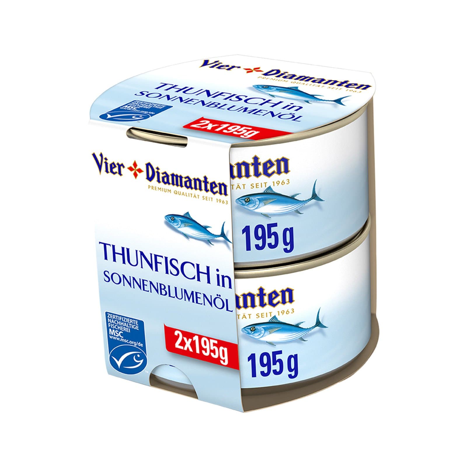 Vier Diamanten Thunfisch In Sonnenblumenoel