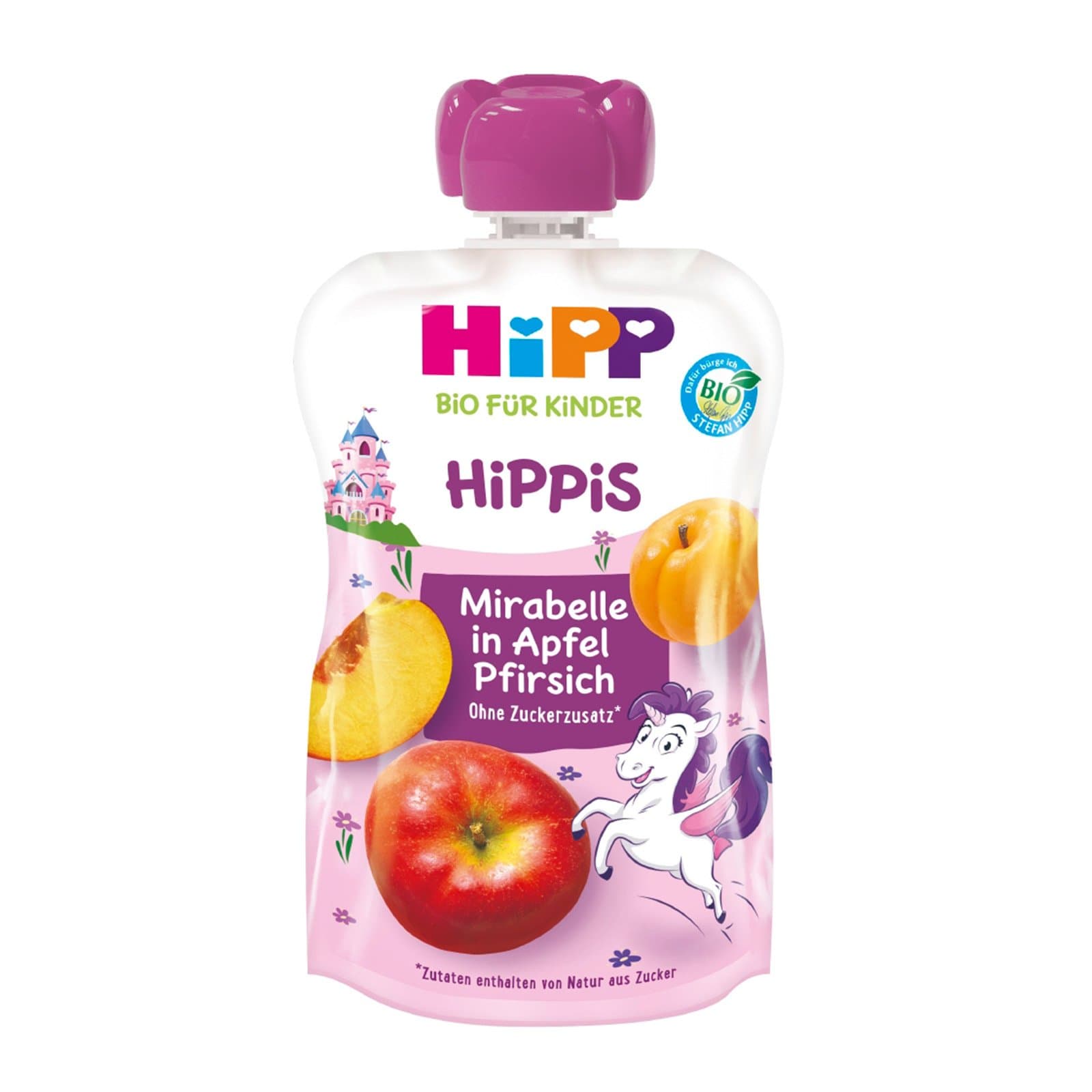 Hipp Quetschie Mirabelle Apfel Pfirsich Bio