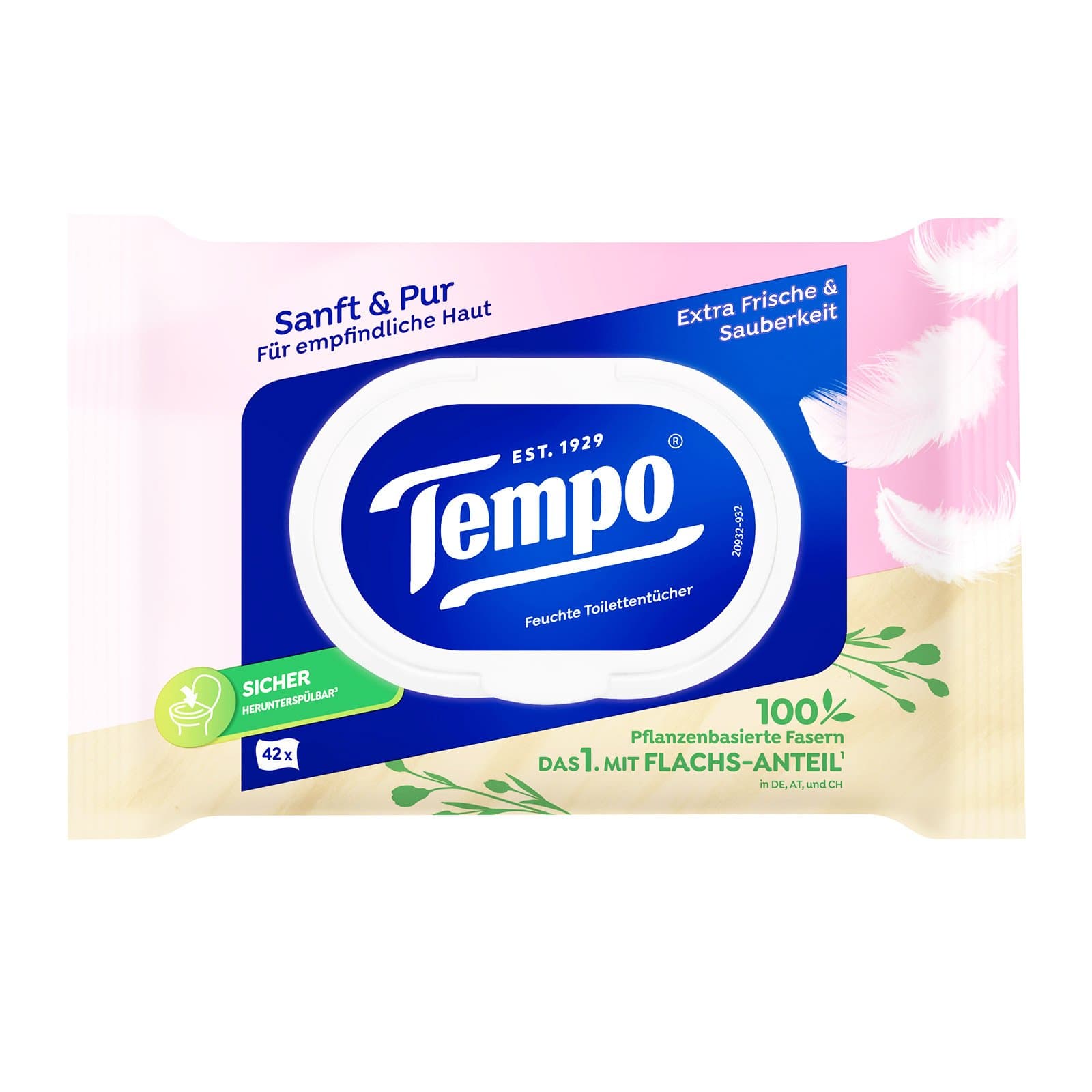 Tempo Feuchttaschentuch Sanft Pur