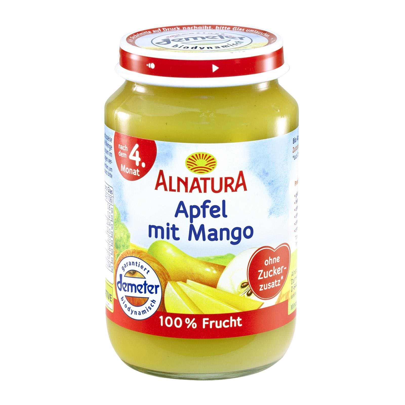 Alnatura Glaeschen Apfel Mango Bio