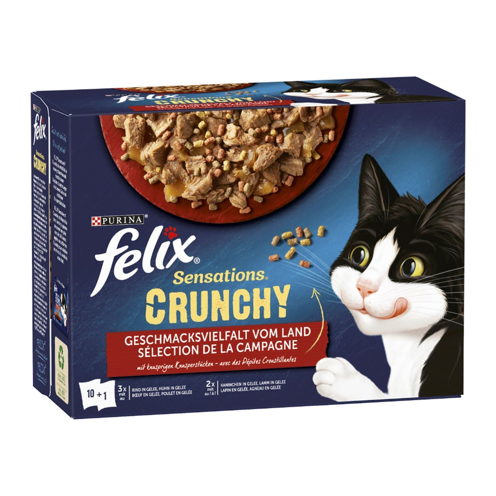 Felix Katzenfutternass Fleisch Crunchy