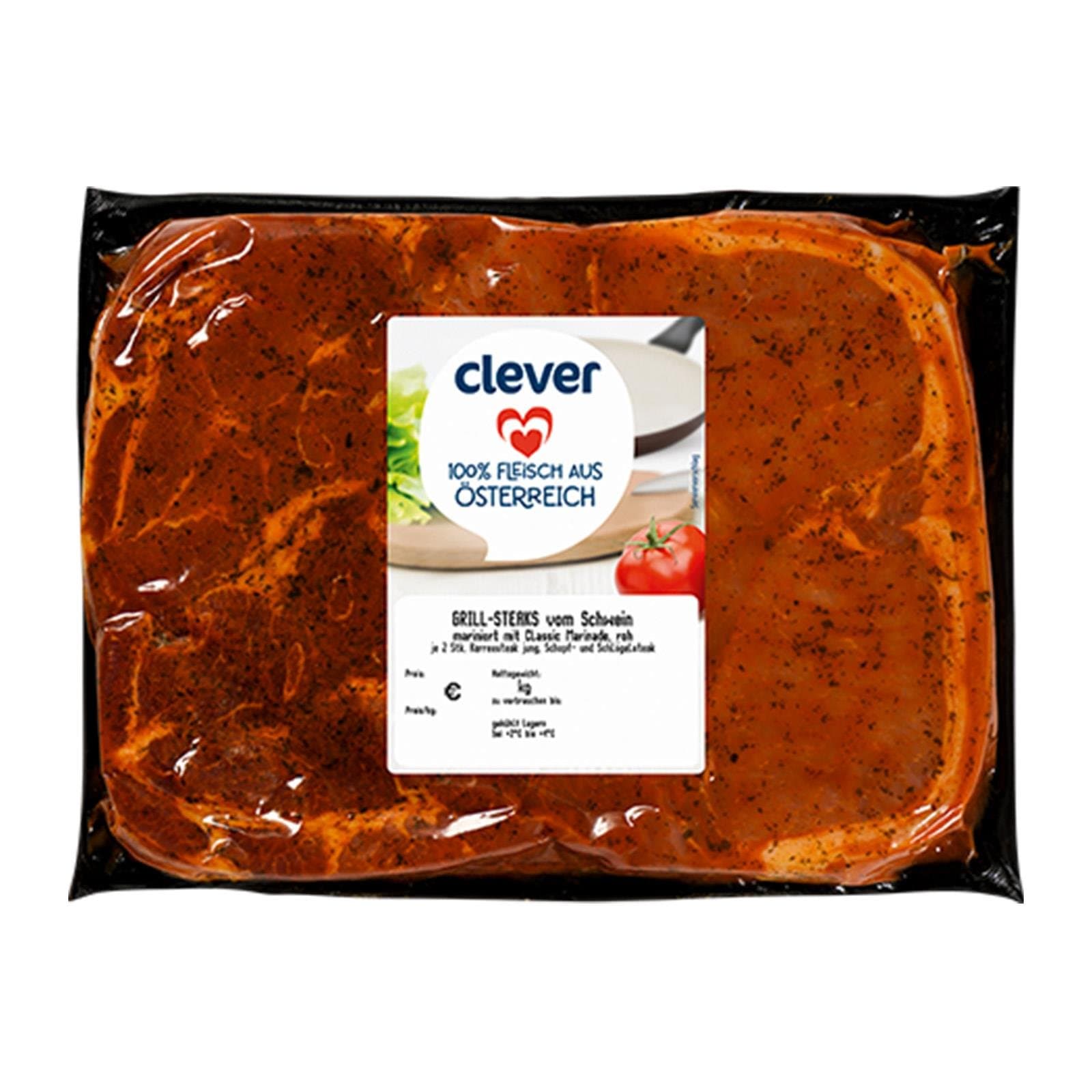 Clever Schweinesteak Mariniert
