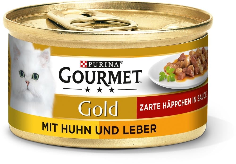 Gourmet Gold Katzenfutternass Huhn Leber