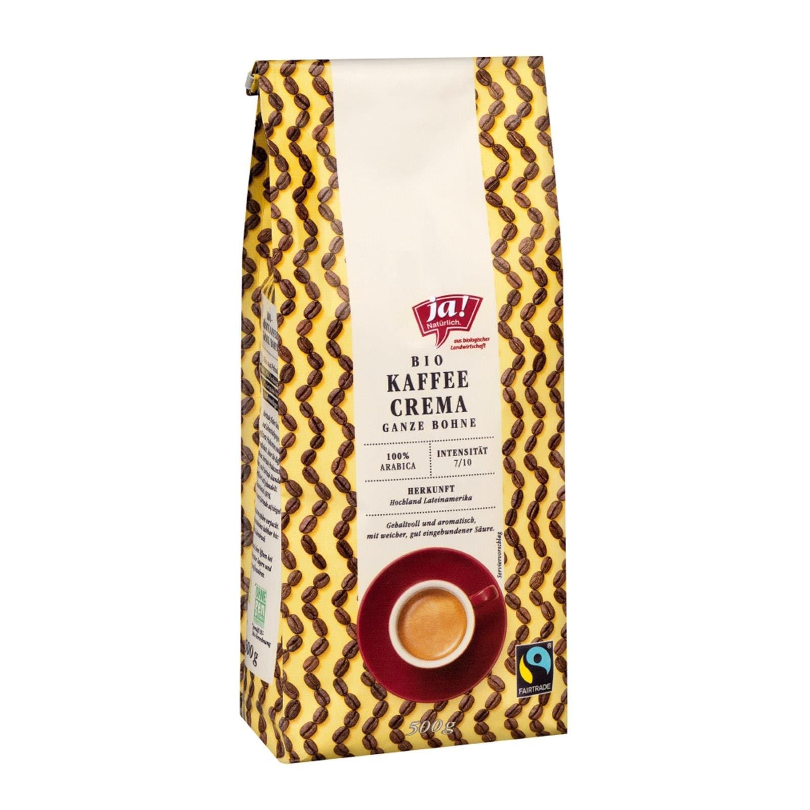 Ja! Natürlich Kaffeebohnen Crema Bio