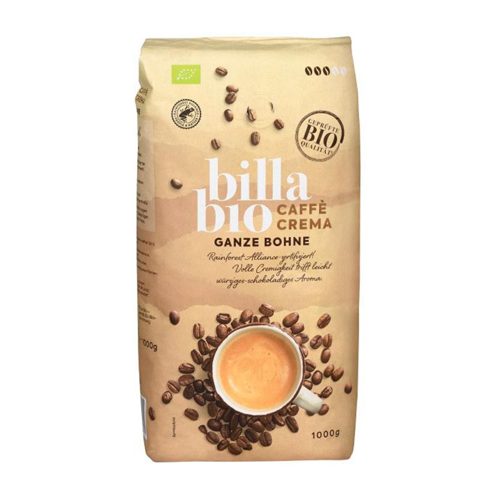 BILLA Kaffeebohnen Cafe Crema Bio
