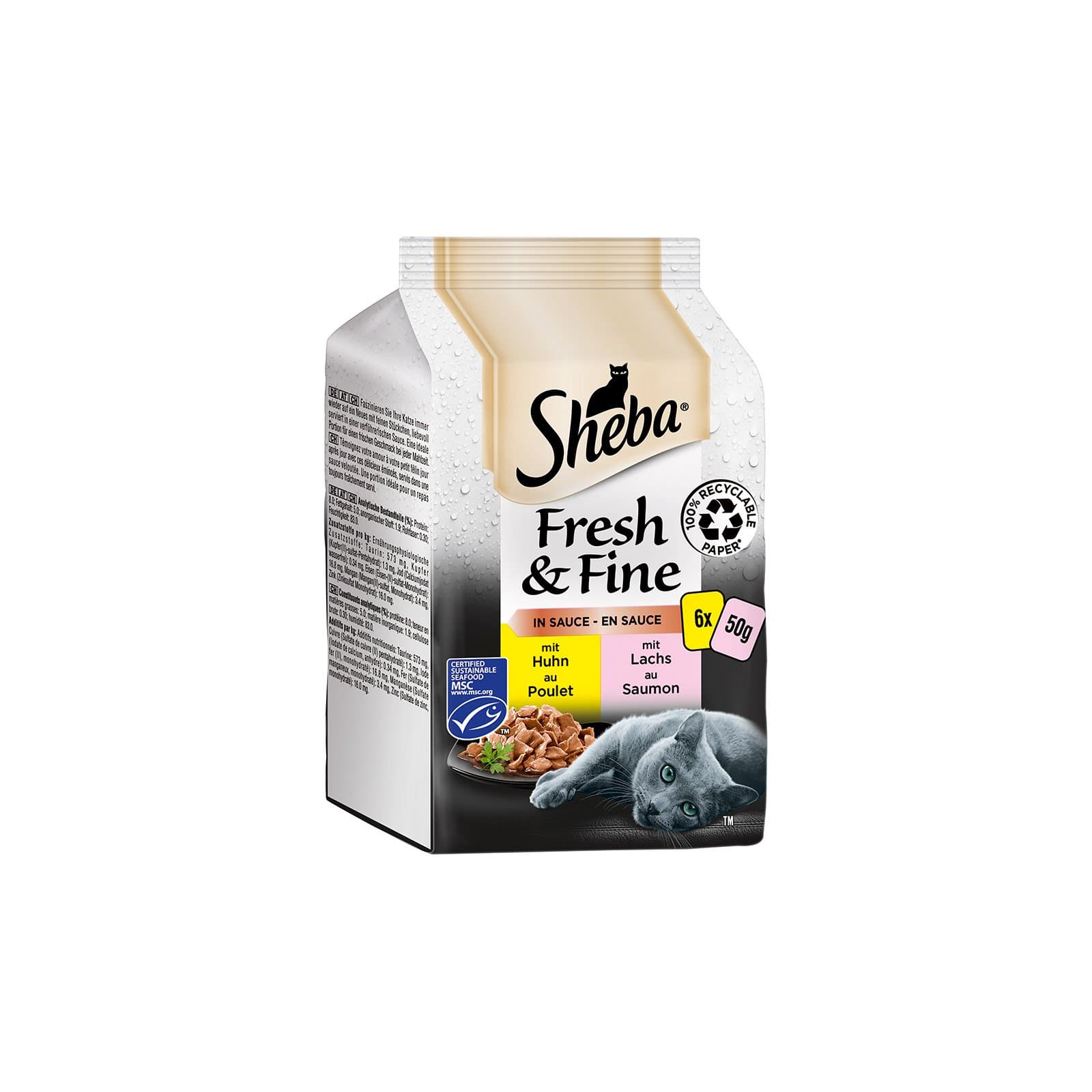Sheba Katzenfutternass Huhn Lachs