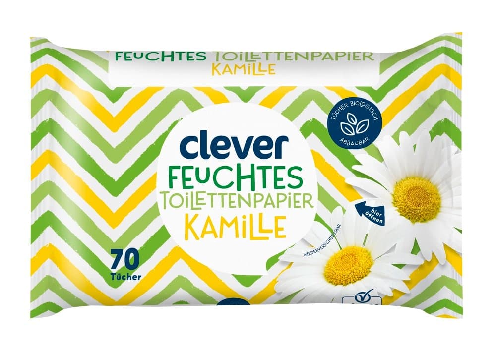 Feuchtestoilettenpapier Kamille