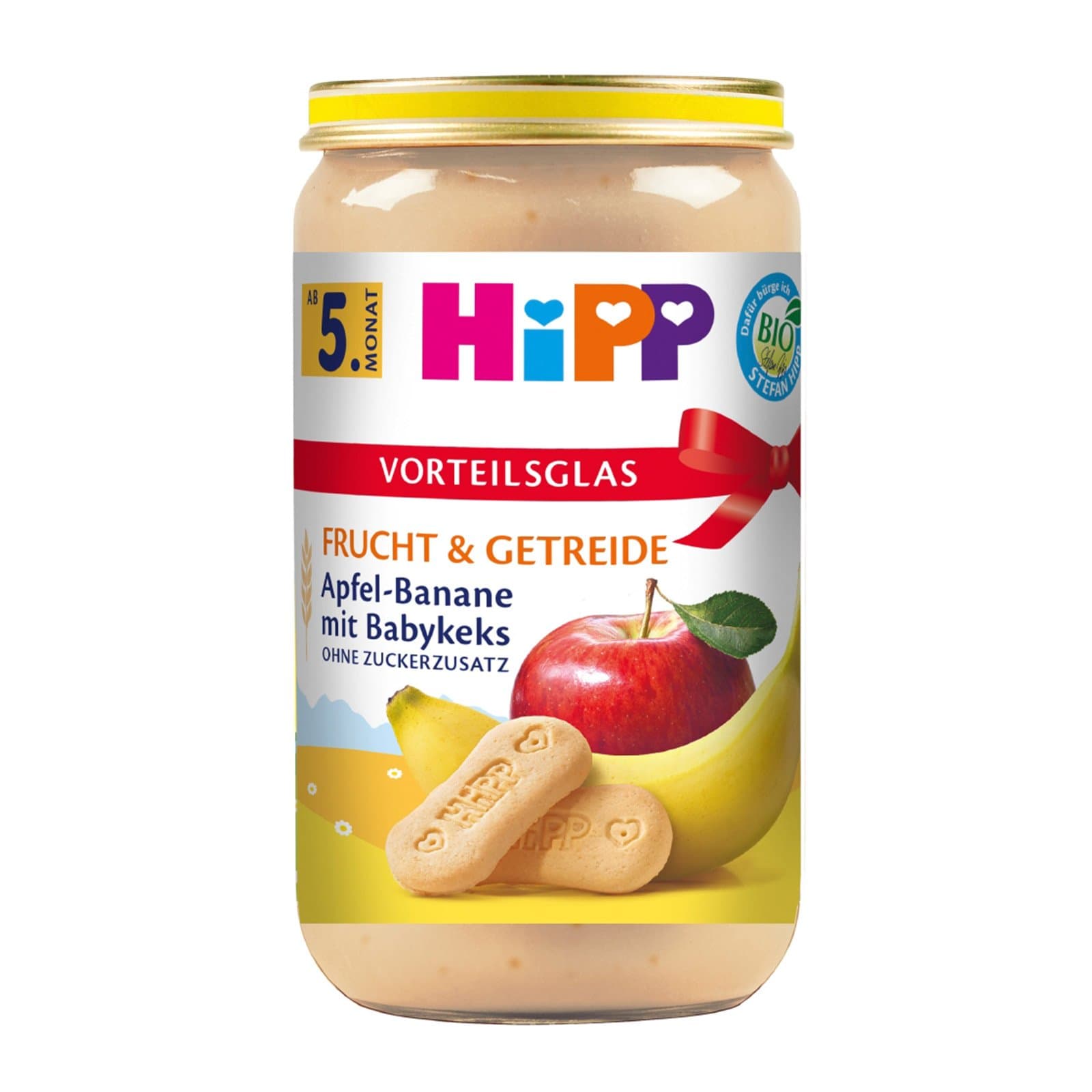 Hipp Glaeschen Apfel Banane Babykeks Bio