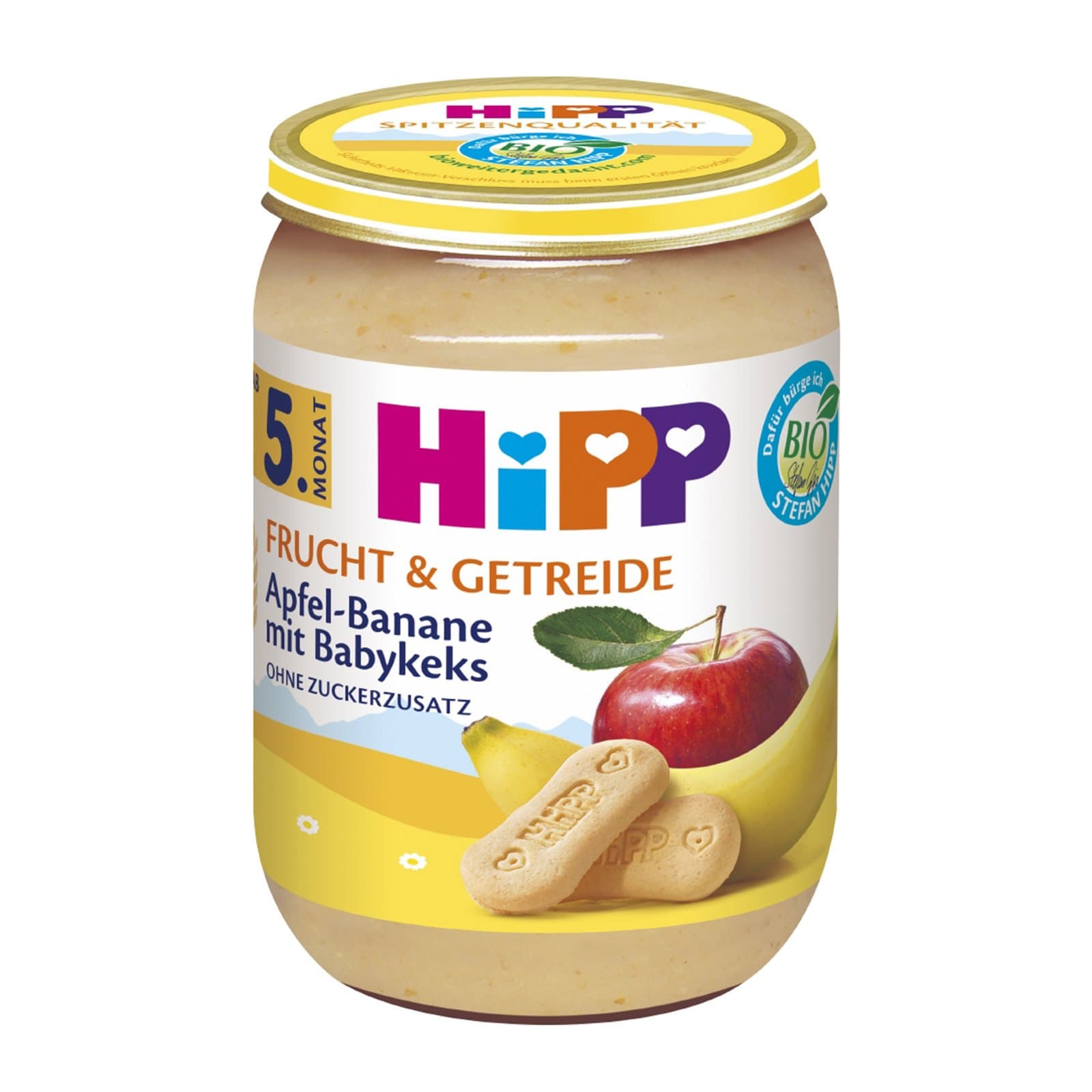 Hipp Glaeschen Apfel Banane Babykeks Bio
