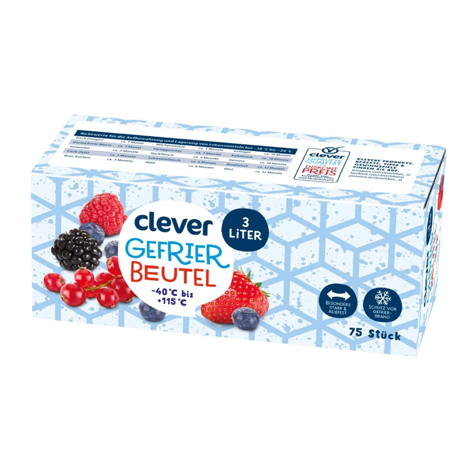 Clever Gefrierbeutel 3l