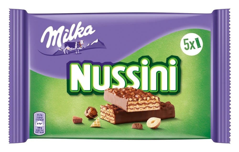 Milka Schokoriegel Nussini Haselnuss