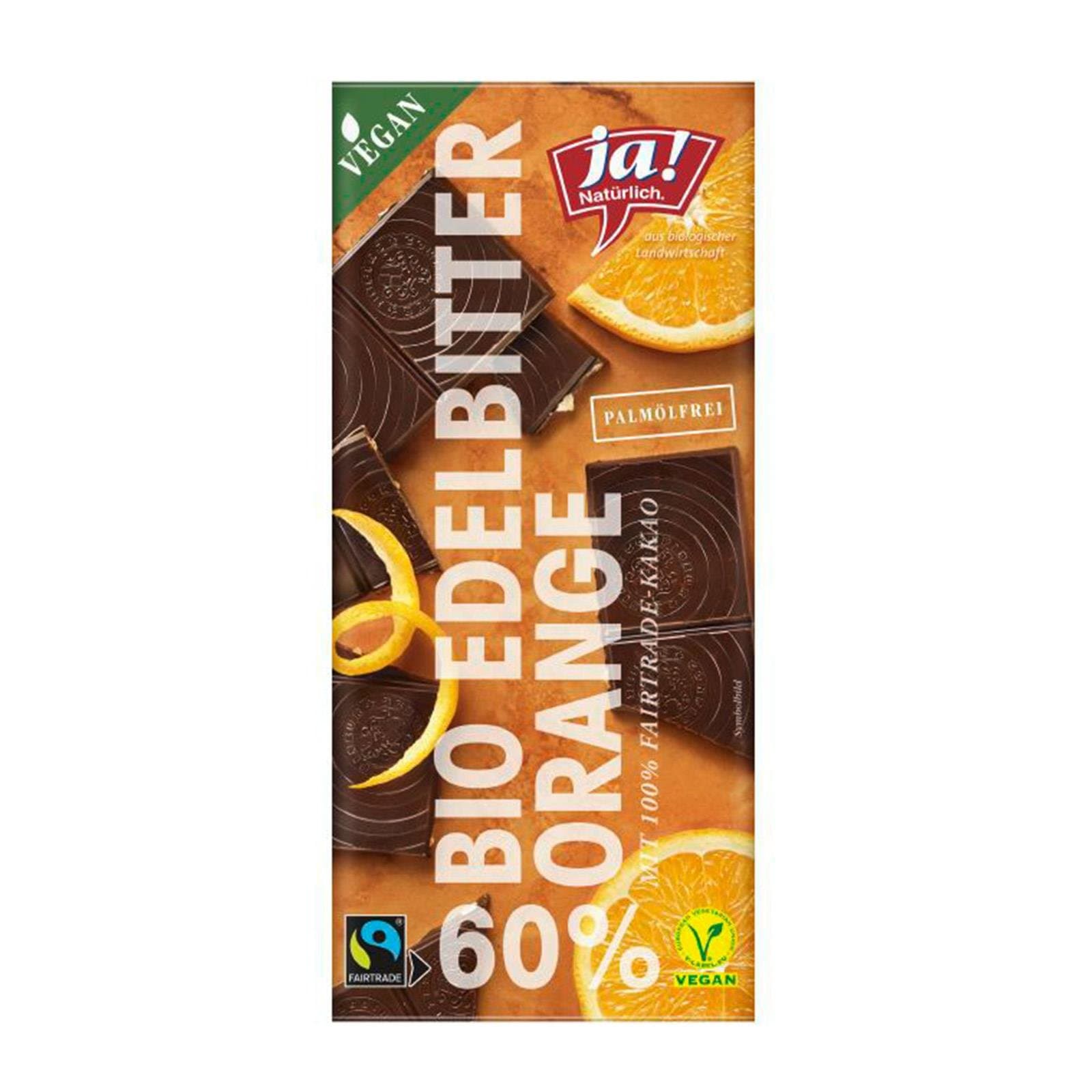 Ja! Natürlich Tafelschokolade Zartbitter Orange Bio