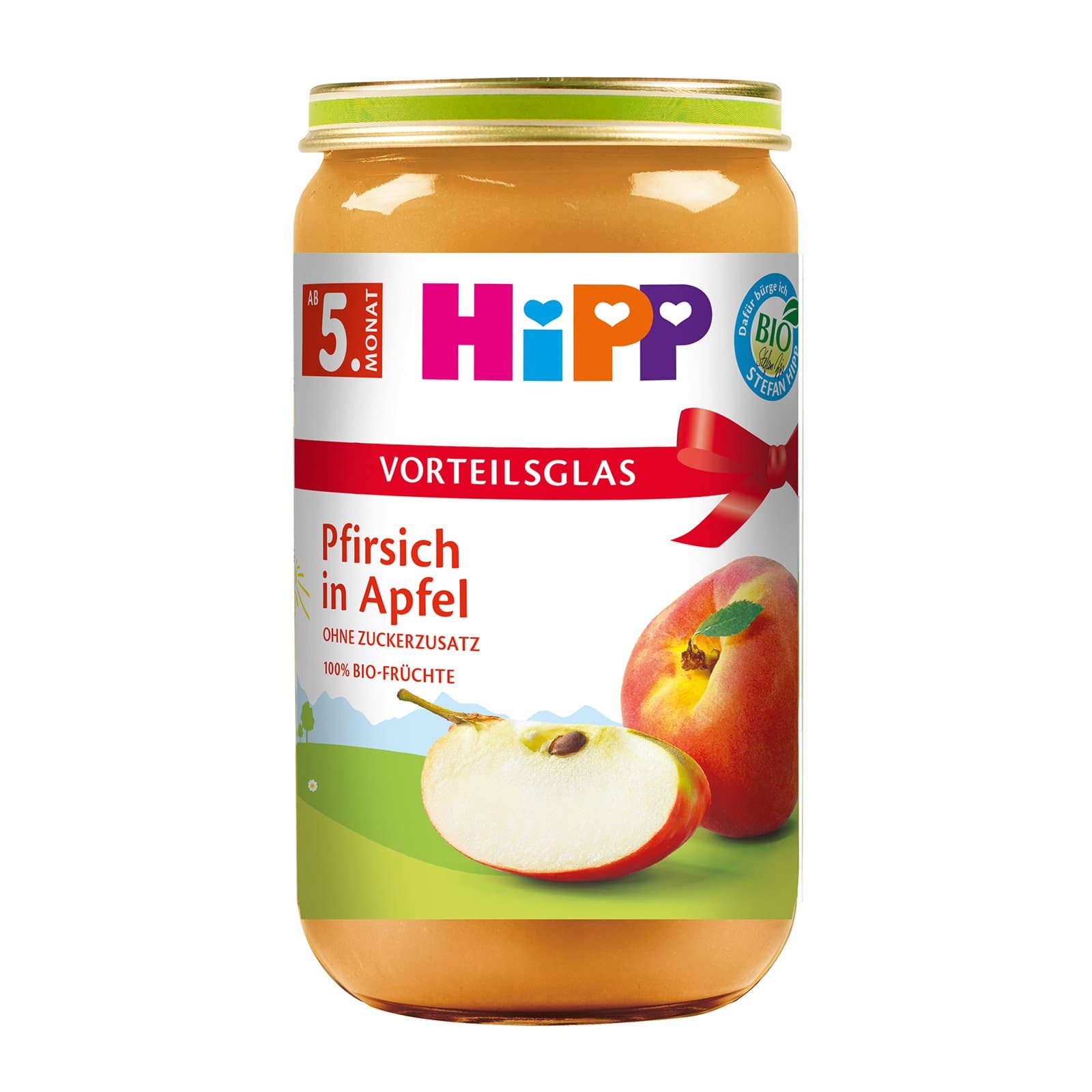 Hipp Glaeschen Pfirsich Apfel Bio