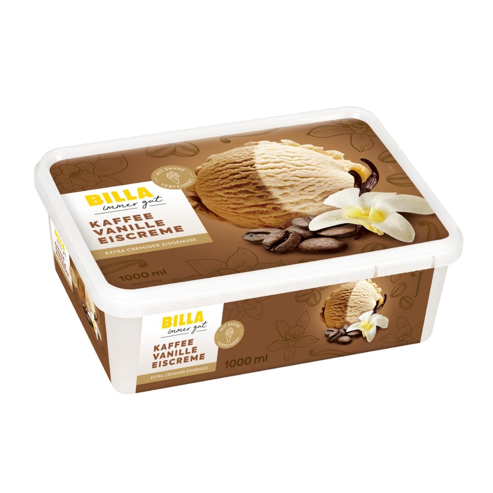 BILLA Eiscreme Kaffee Vanille