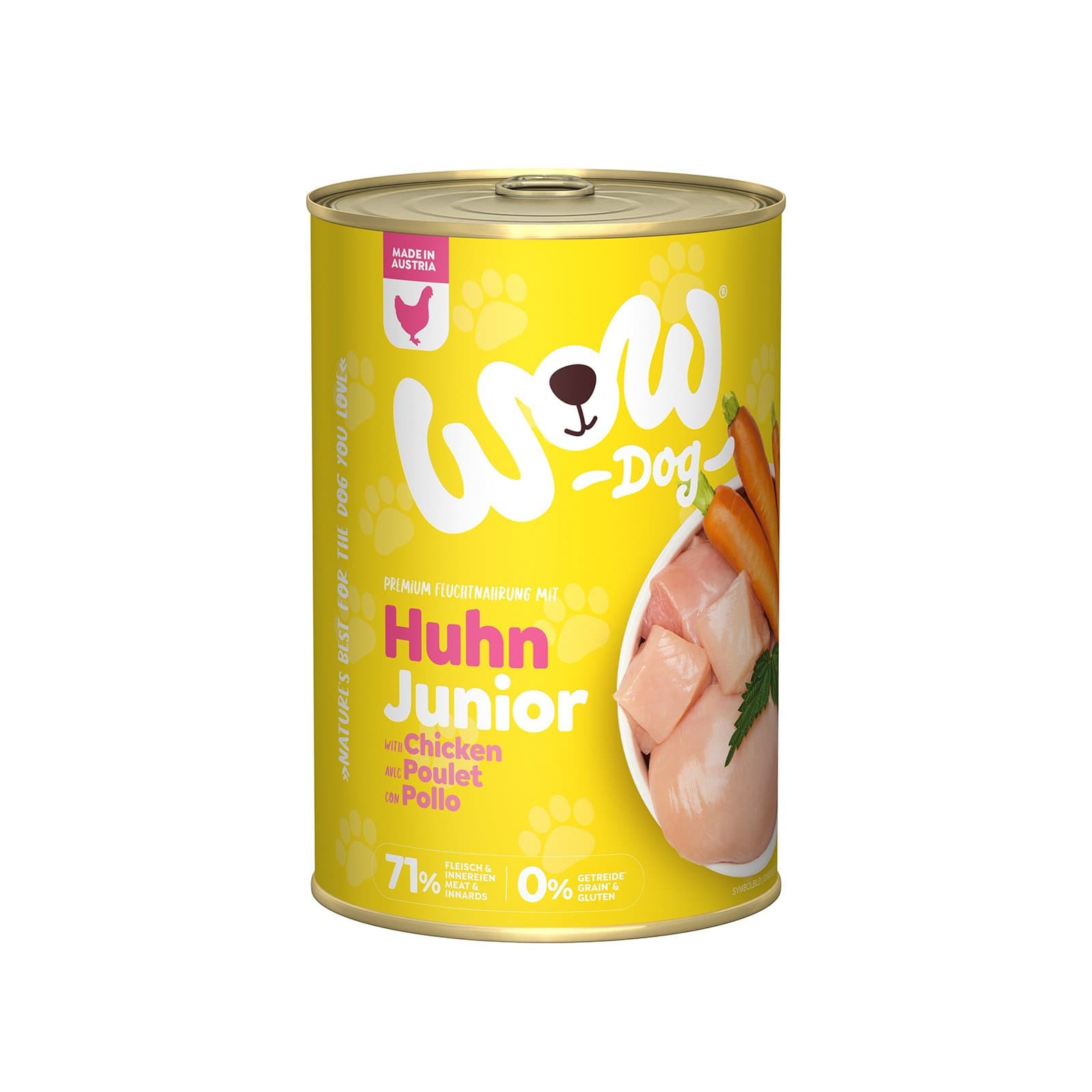 WOW Hundefutternass Junior Huhn