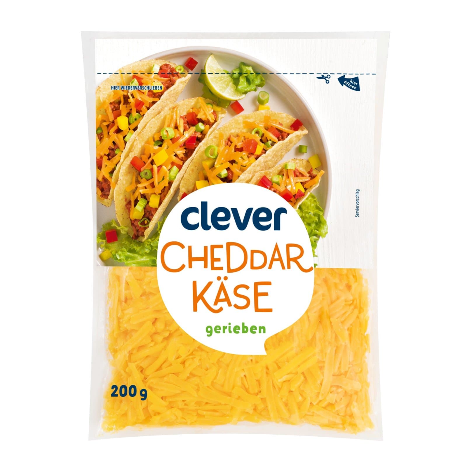 Clever Cheddar Gerieben