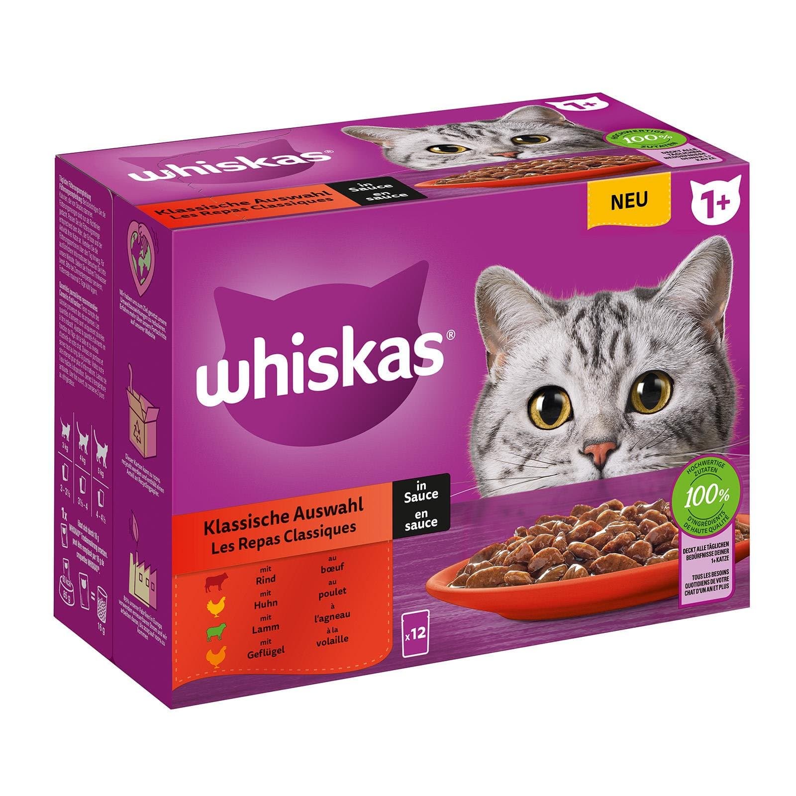 Whiskas Katzenfutternass Klassische Auswahl