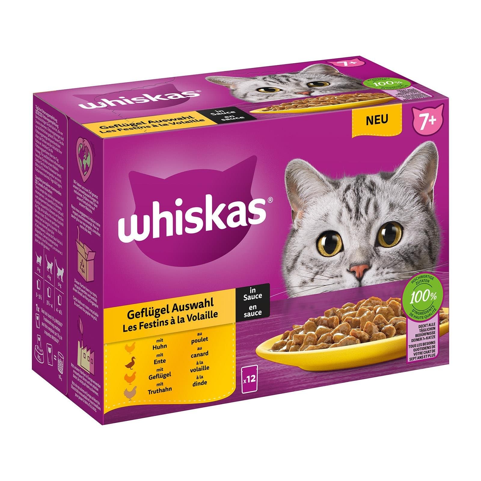Whiskas Katzenfutternass Gefluegel Sauce
