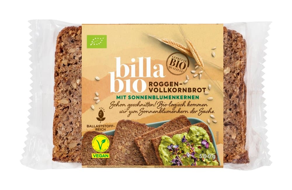 BILLA Roggenvollkornbrot Sonnenblumenkerne Bio