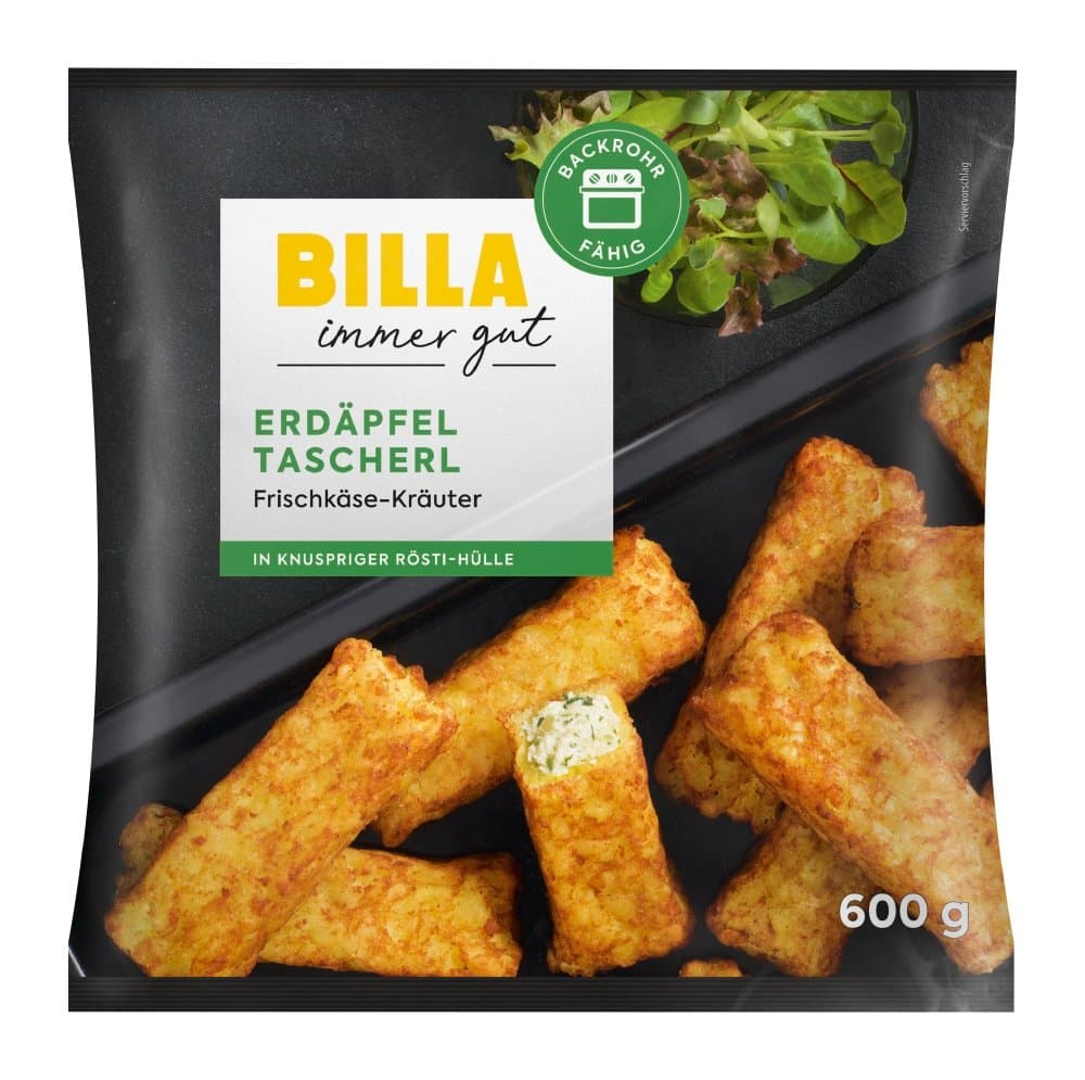 BILLA Erdaepfeltascherl Frischkaese Kraeuter
