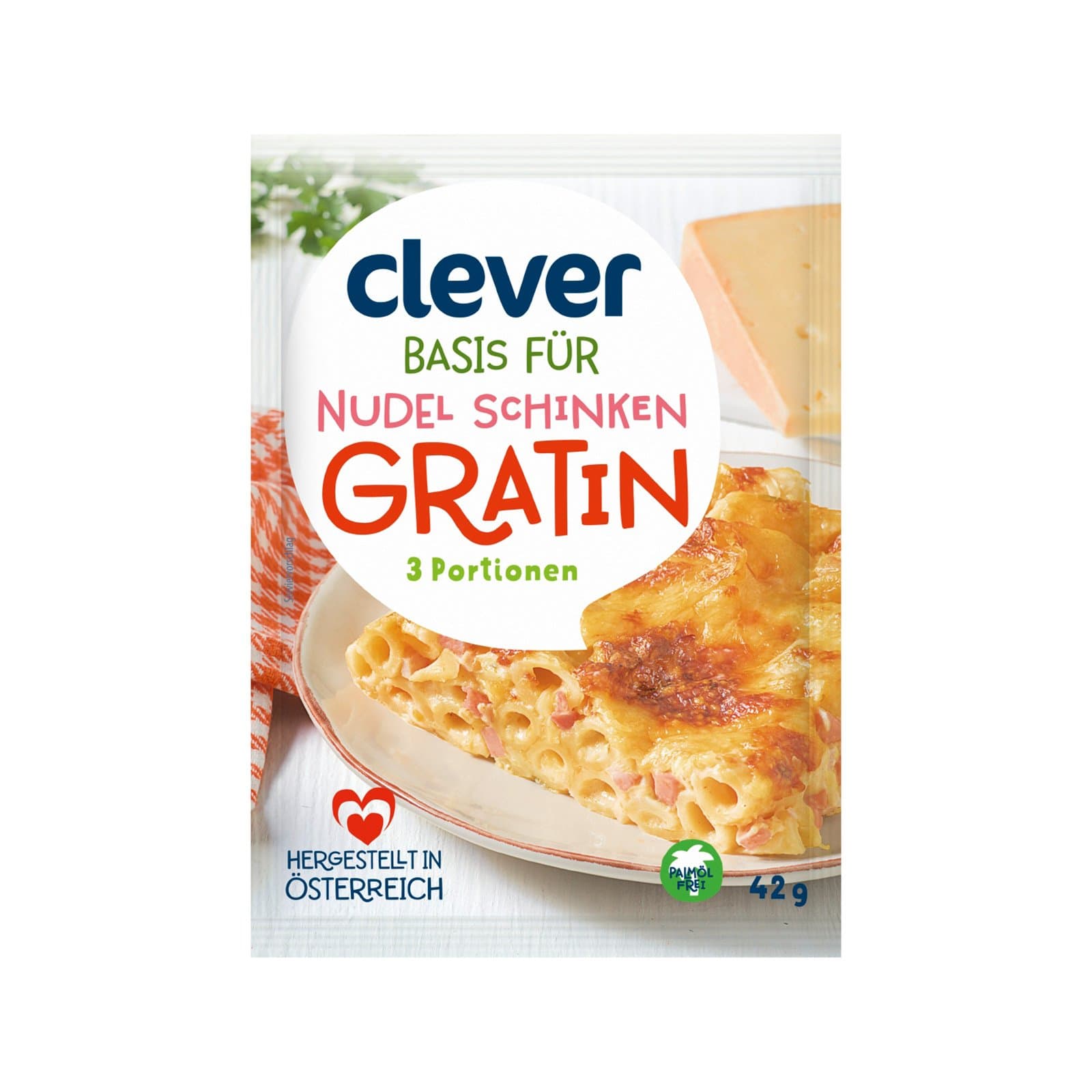 Clever Fixprodukt Nudel Schinken Gratin