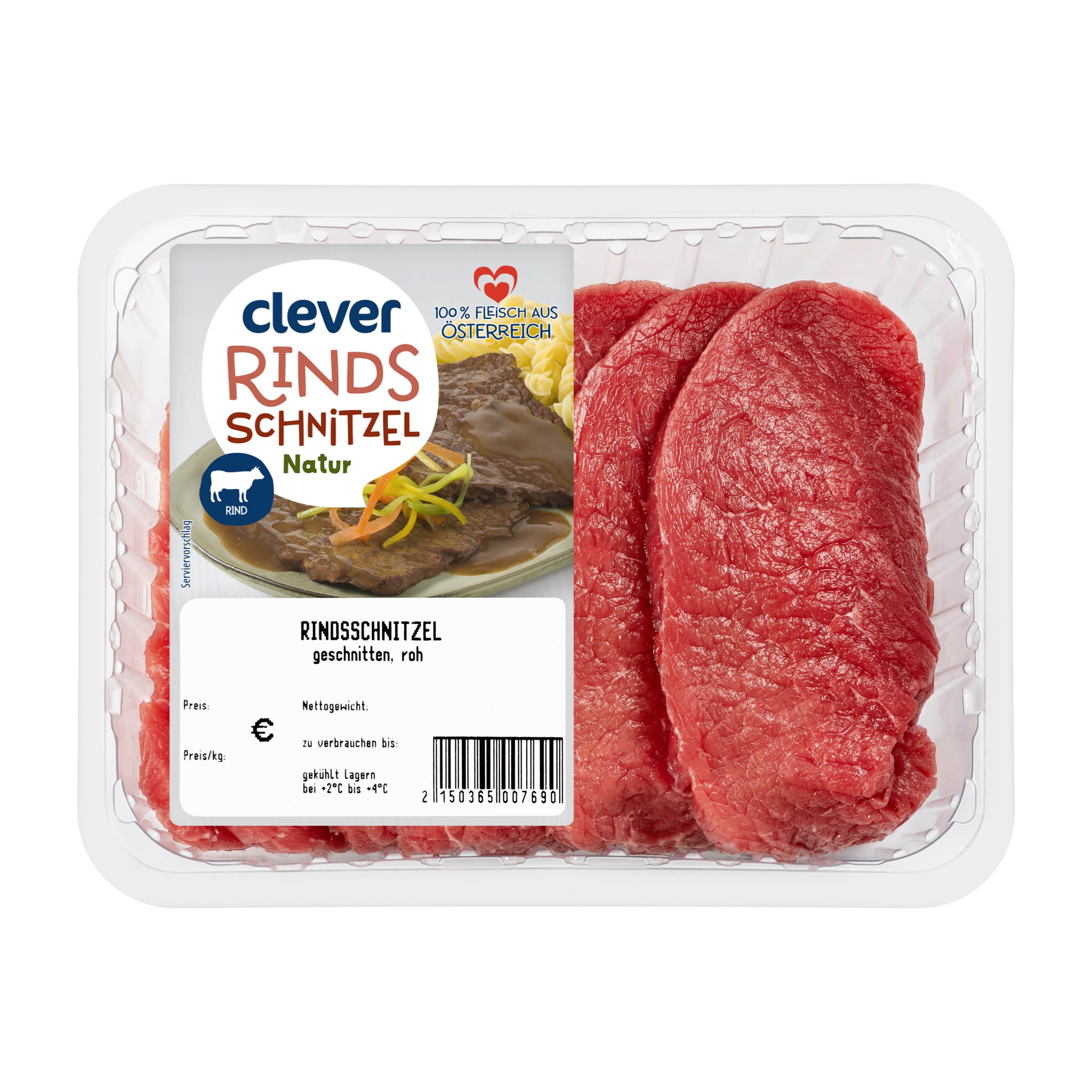 Clever Rindsschnitzel