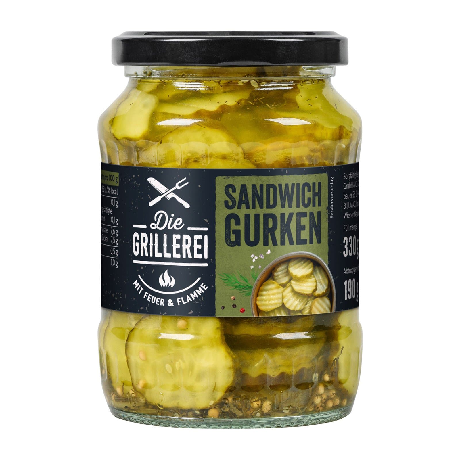 Die Grillerei Gurke Sandwich