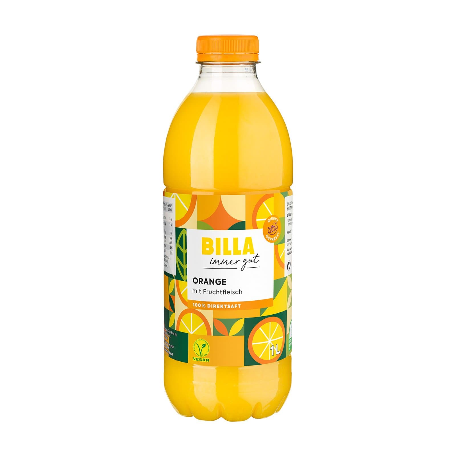 BILLA Orangensaft Direktsaft Fruchtfleisch