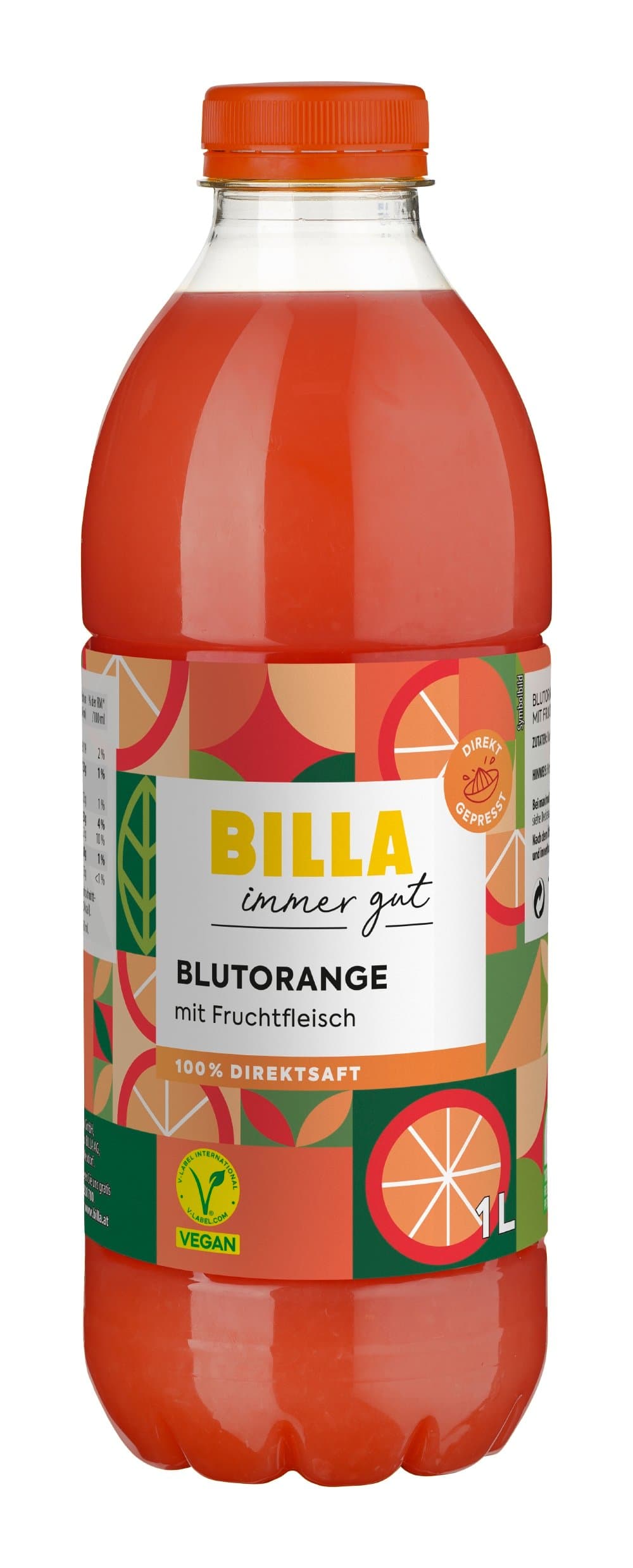 BILLA Orangensaft Direktsaft Blutorange