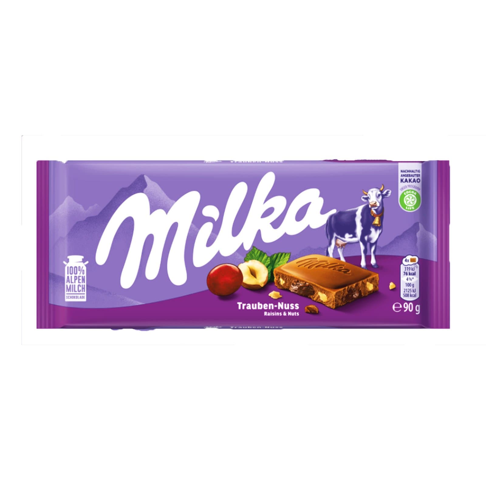 Milka Tafelschokolade Traube Nuss