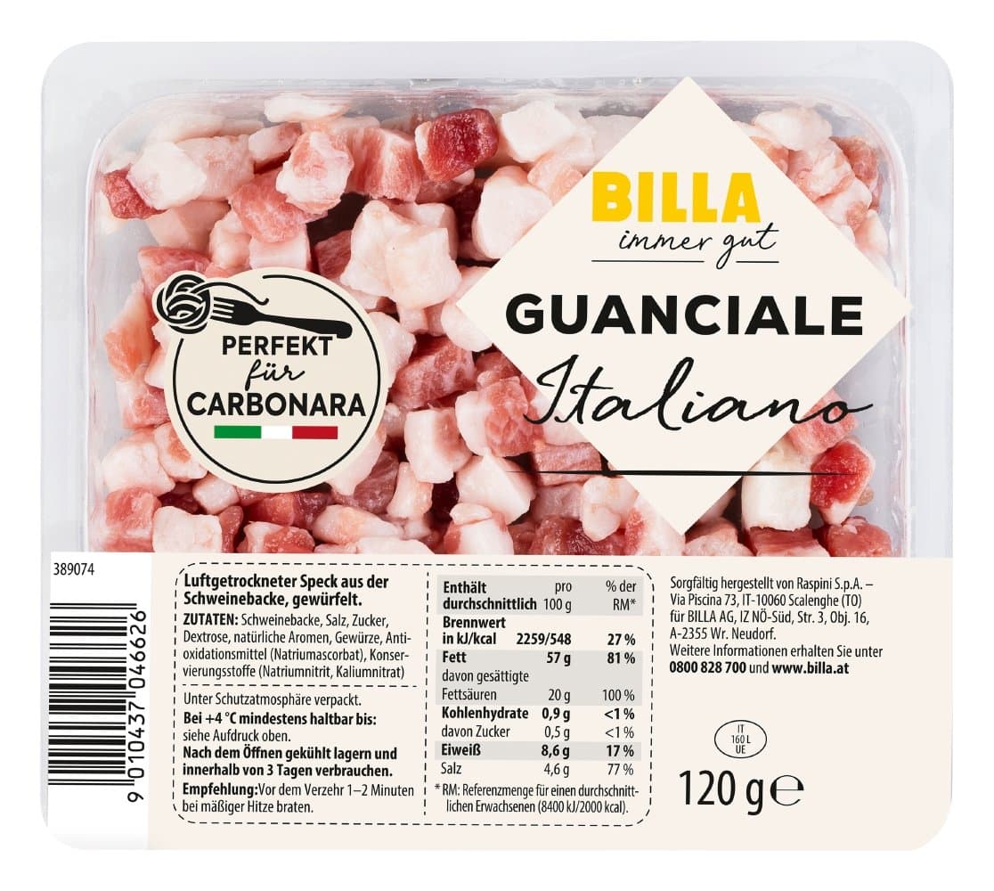 BILLA Guanciale