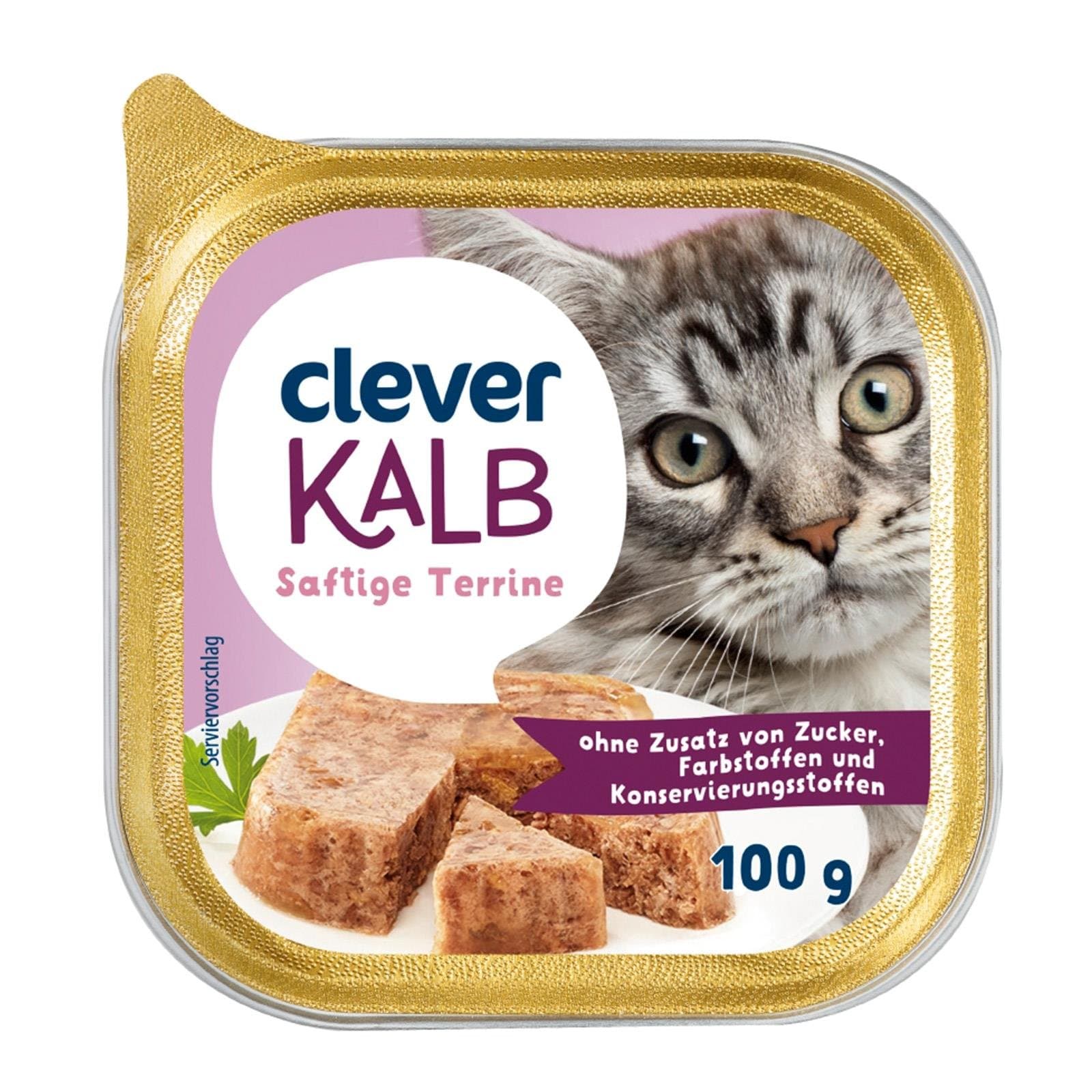 Clever Katzenfutternass Kalb