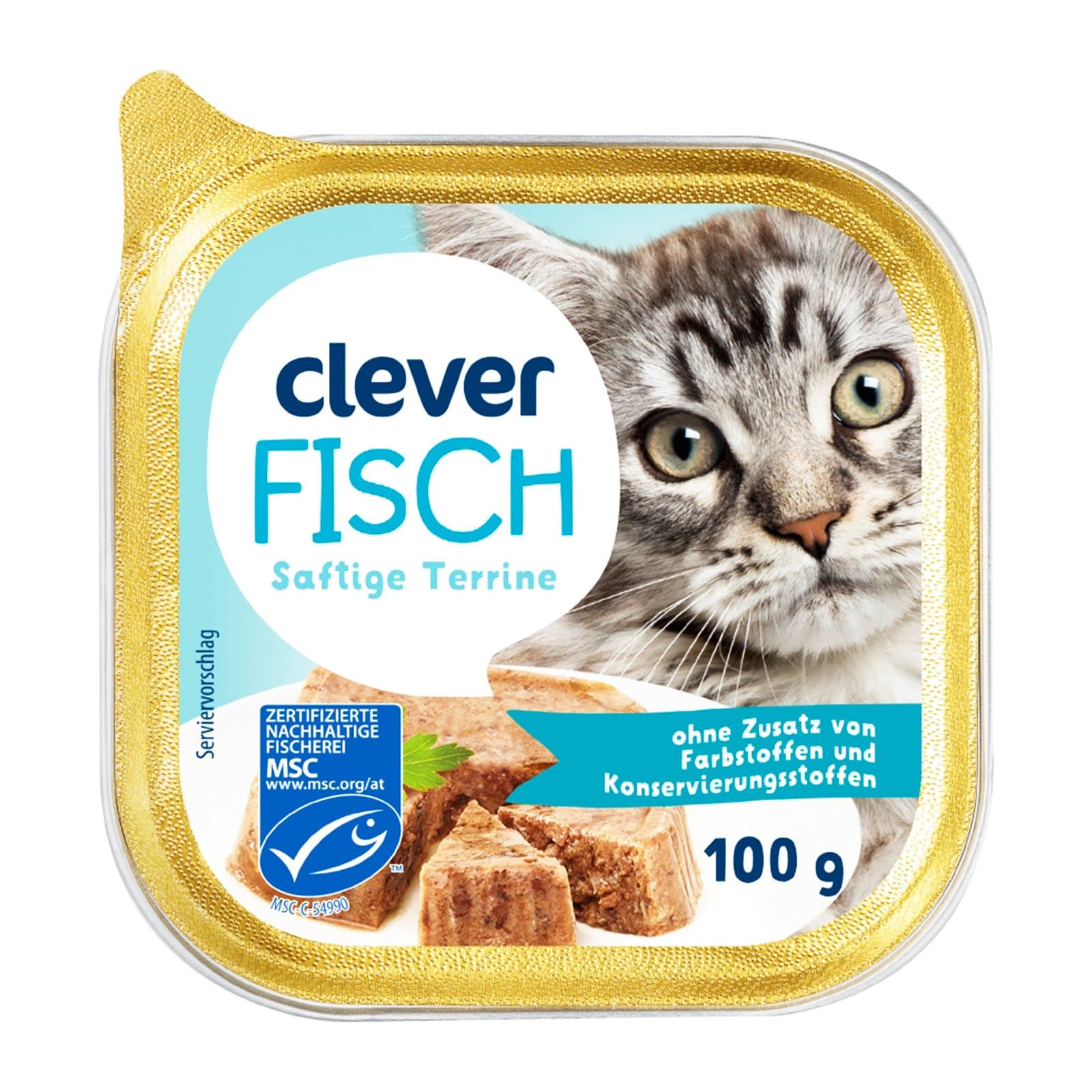 Clever Katzenfutternass Fisch