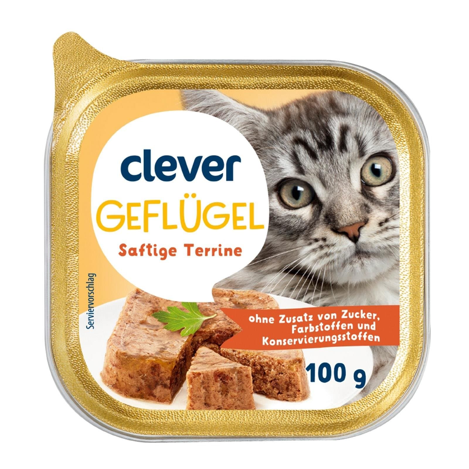 Clever Katzenfutternass Gefluegel