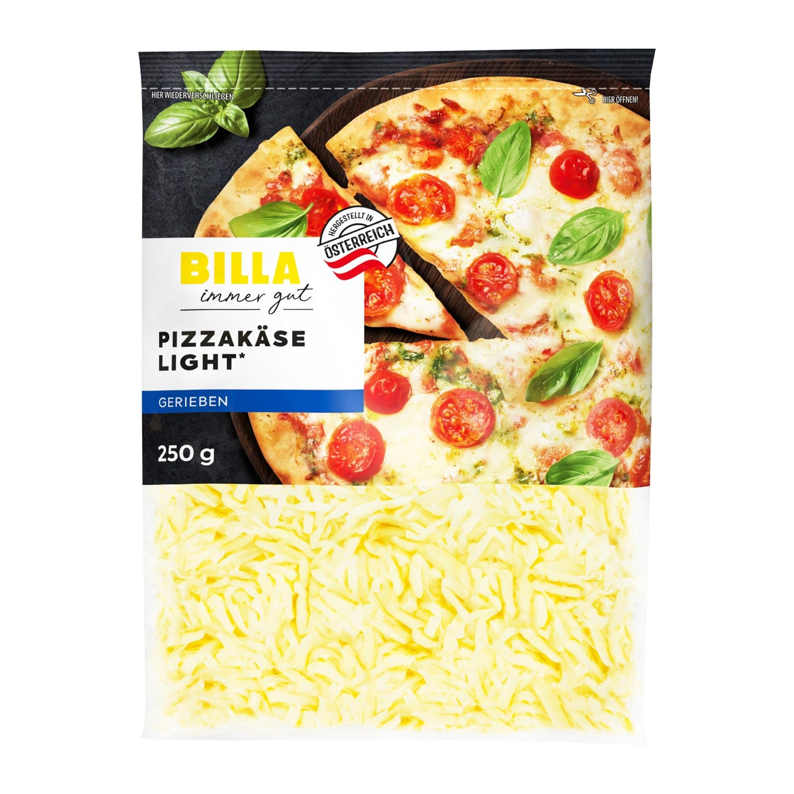 BILLA Pizzakaese Gerieben Leicht