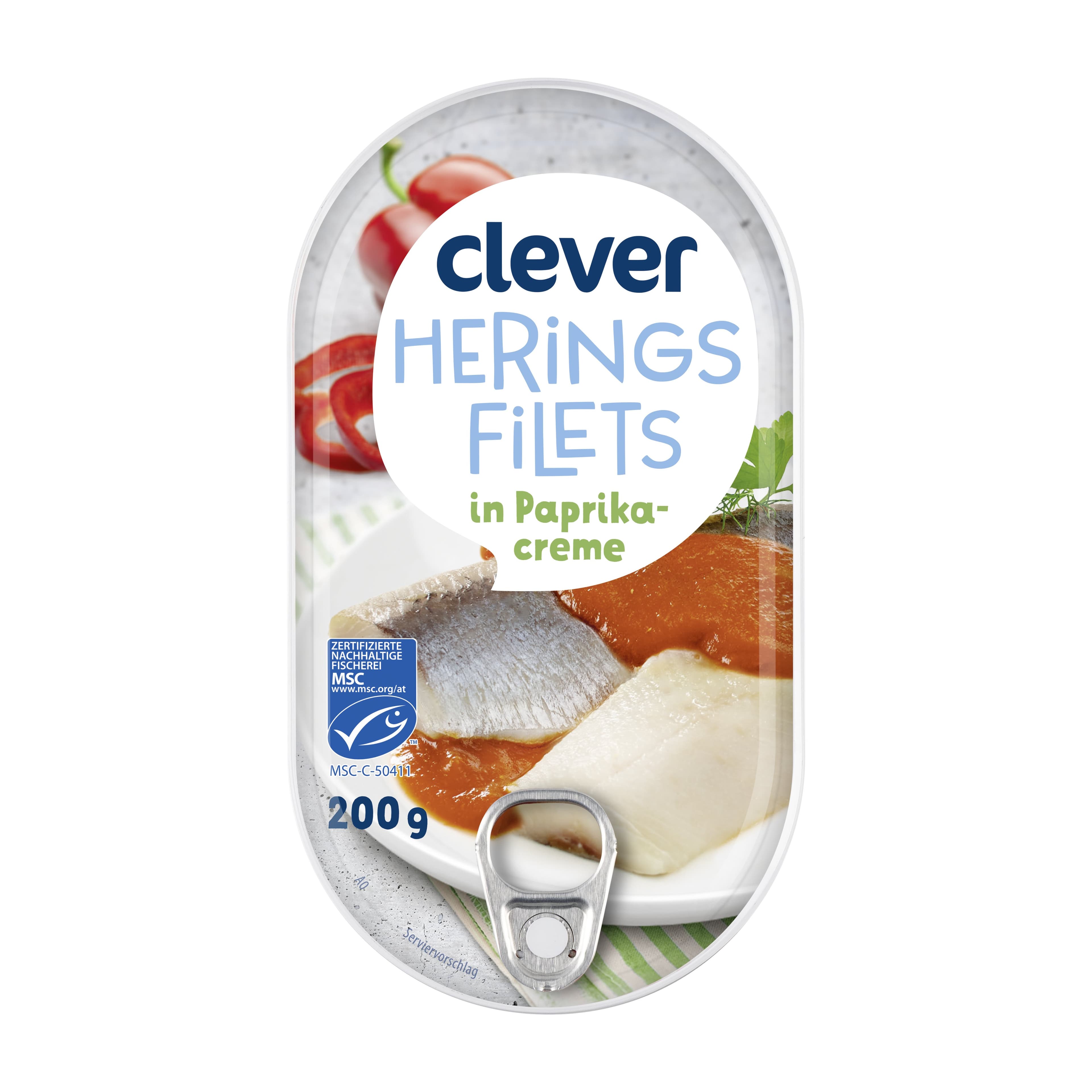 Clever Heringsfilet Paprika Creme