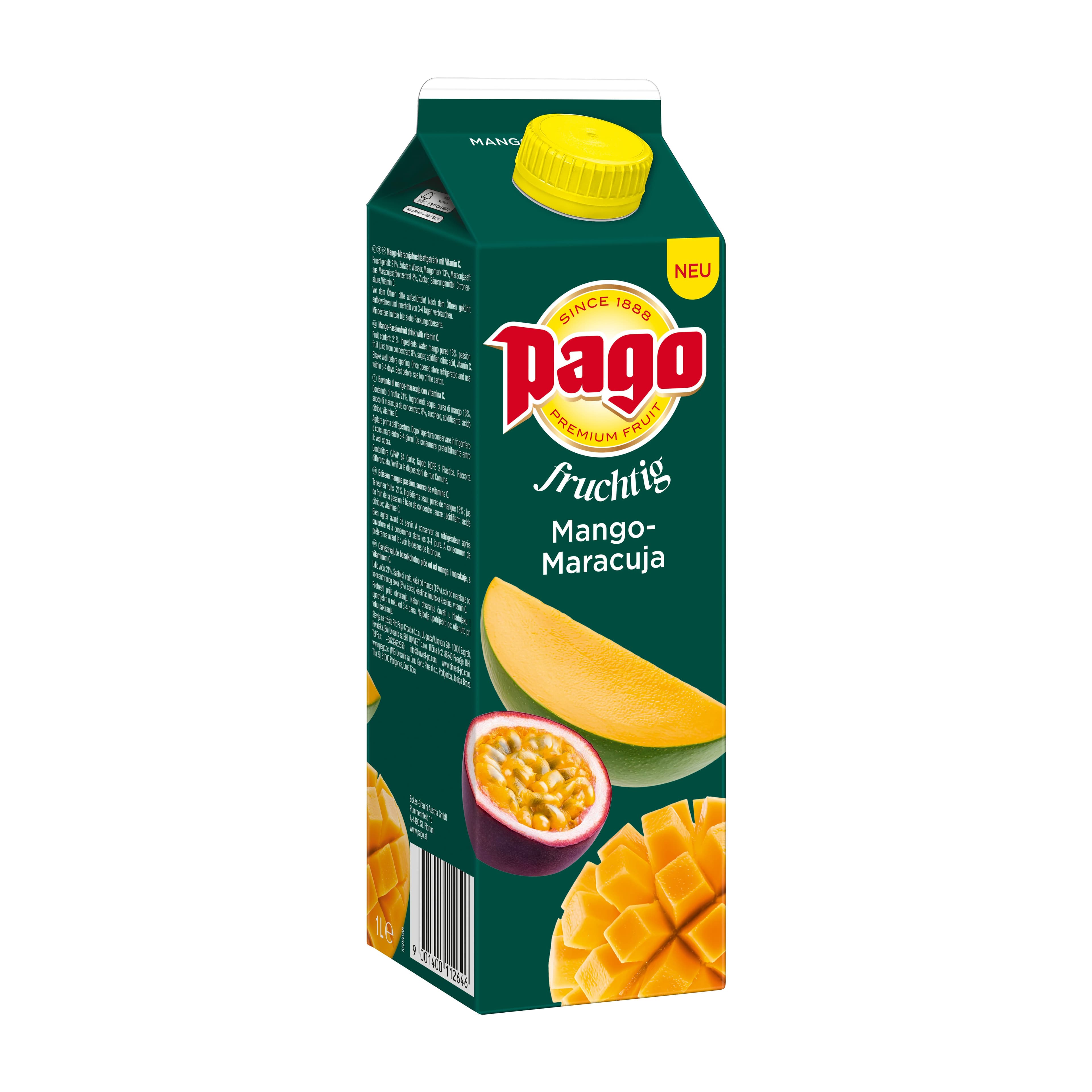 Pago Fruchtsaft Mango Maracuja