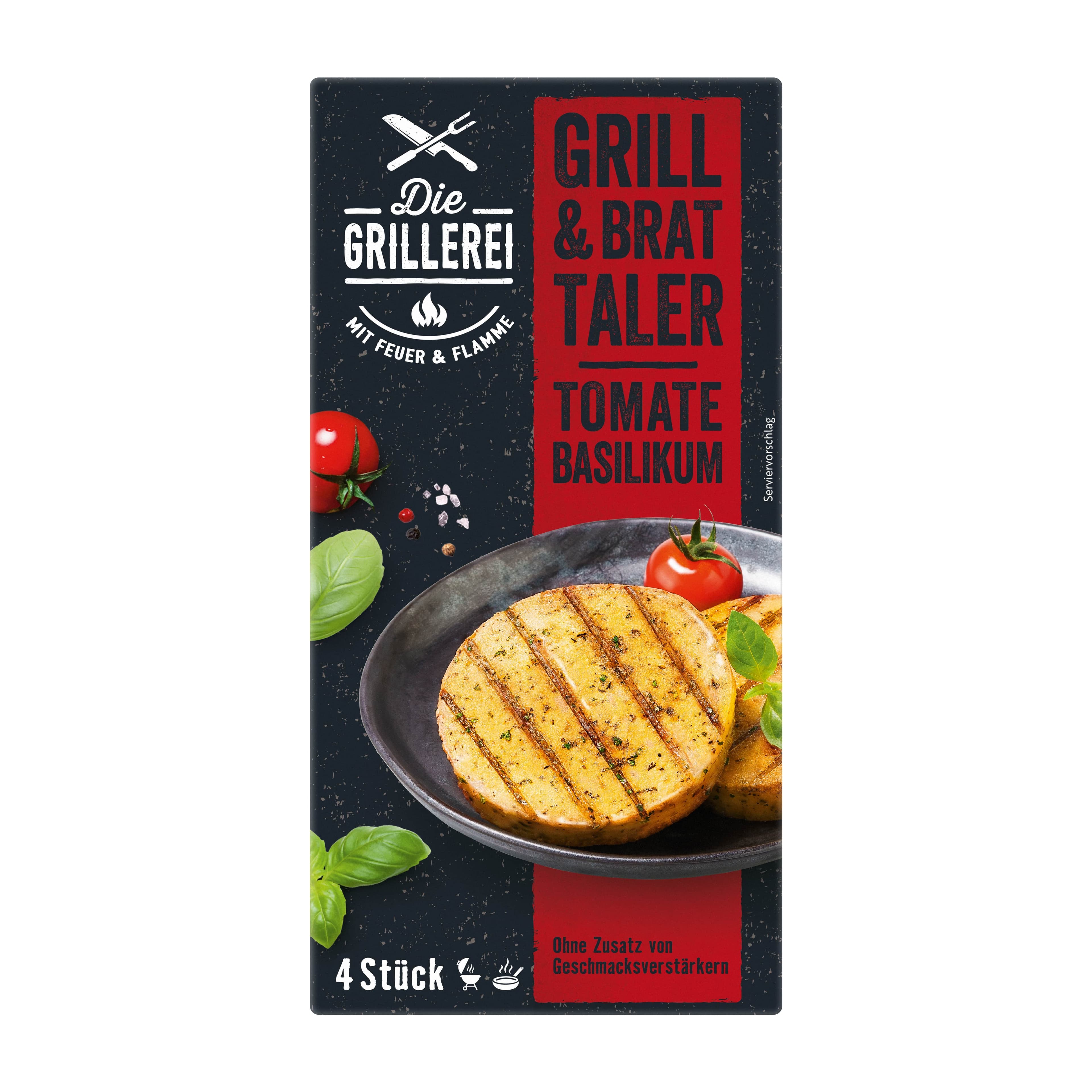 Die Grillerei Grillkaese Tomate Basilikum