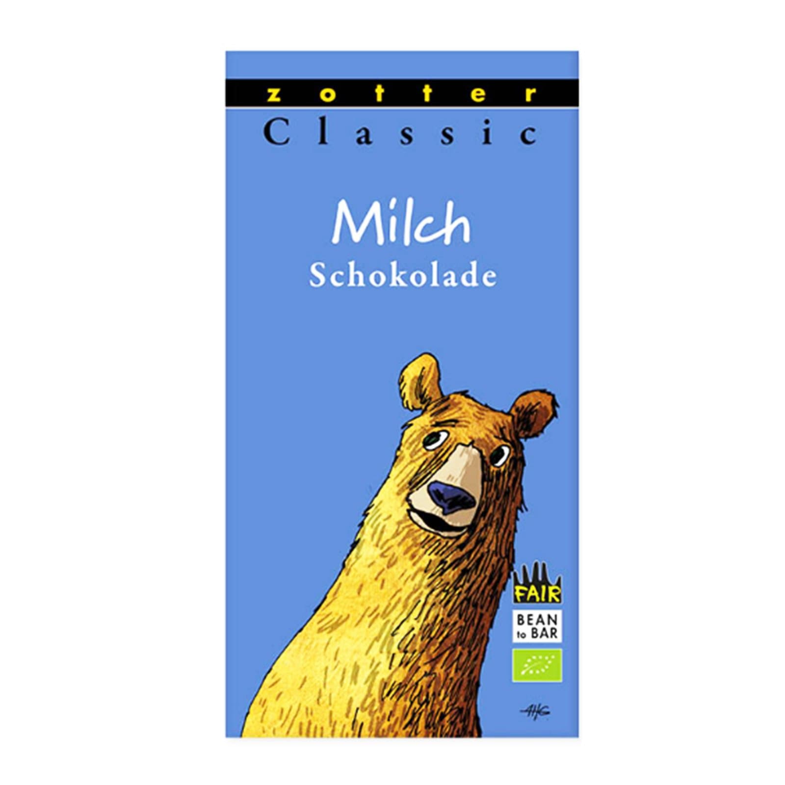 Zotter Tafelschokolade Milch Bio