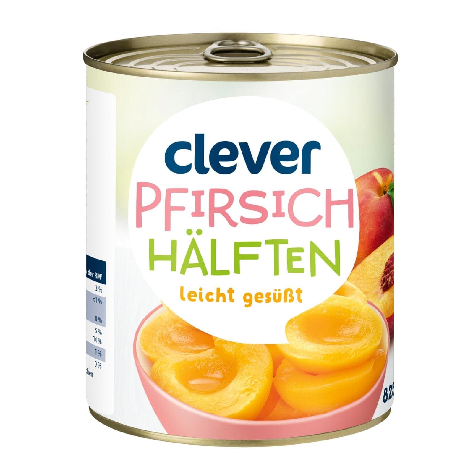 Clever Pfirsich Haelften