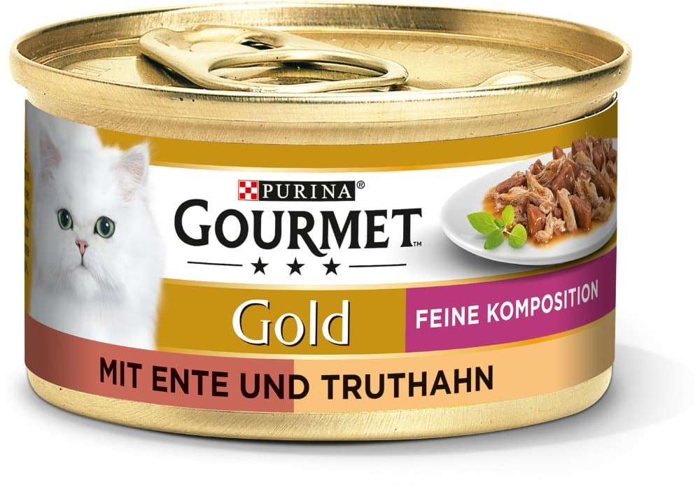 Gourmet Gold Katzenfutternass Ente Truthahn